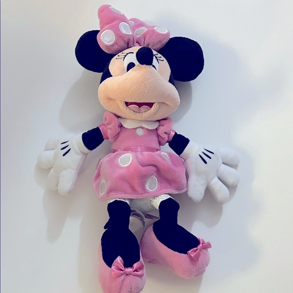 Disney Minnie Mouse Pink and Black Plush Toy - Picture 1 of 3